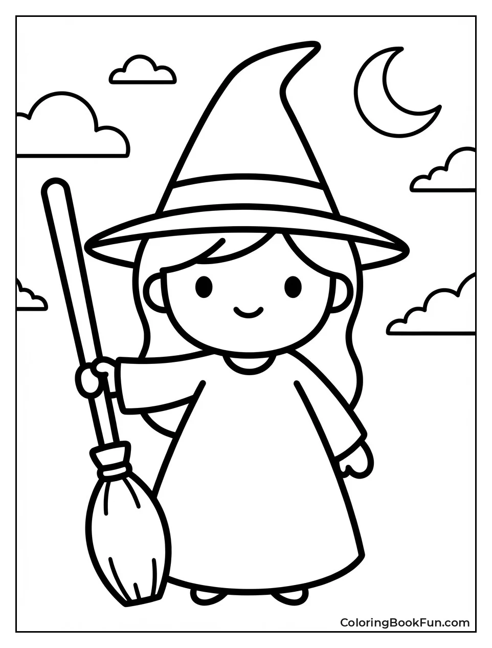 Chibi Elphaba Holds Broom