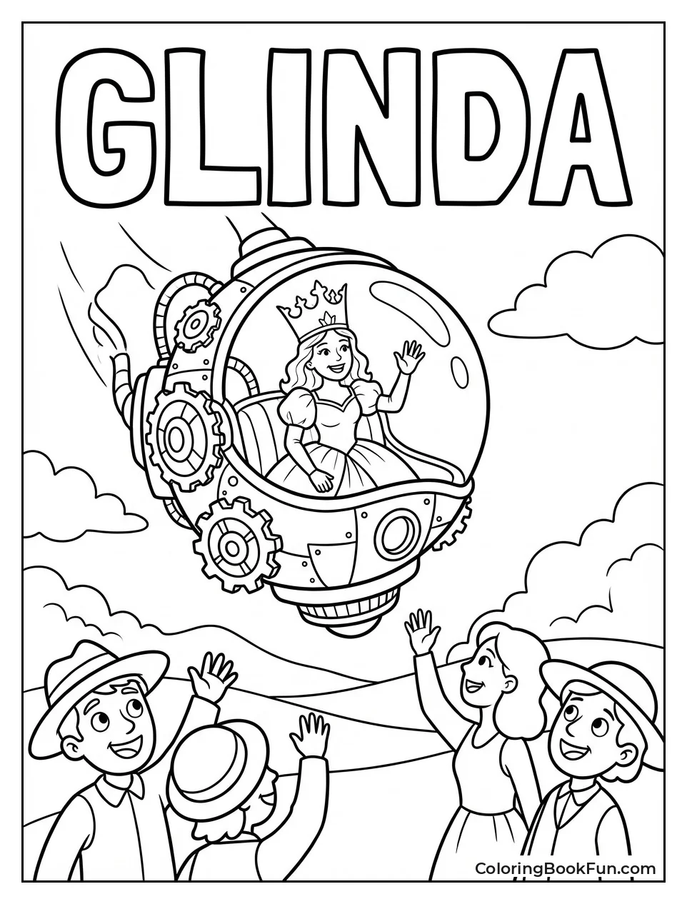 Glinda Rides Bubble Down