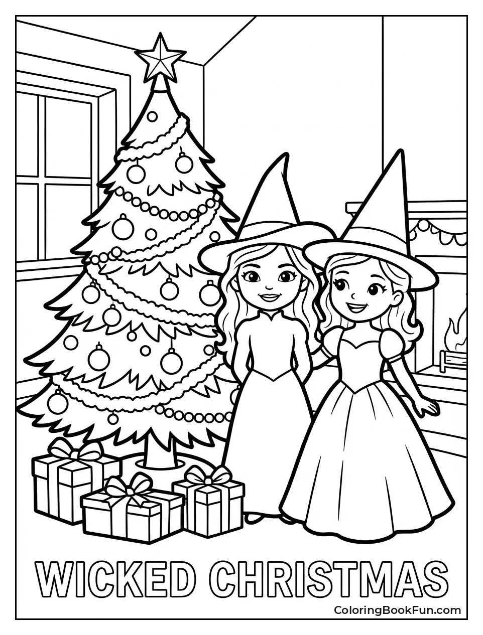 Friends by Christmas Tree