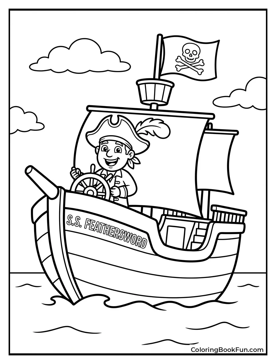 Captain Sails Feathersword Ship