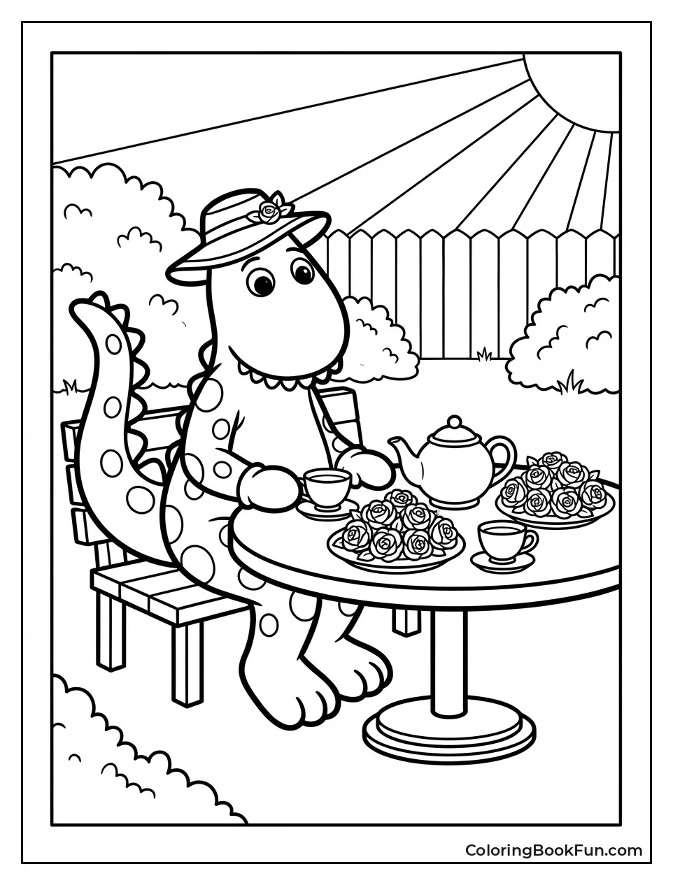 Dorothy Sits at Tea Party