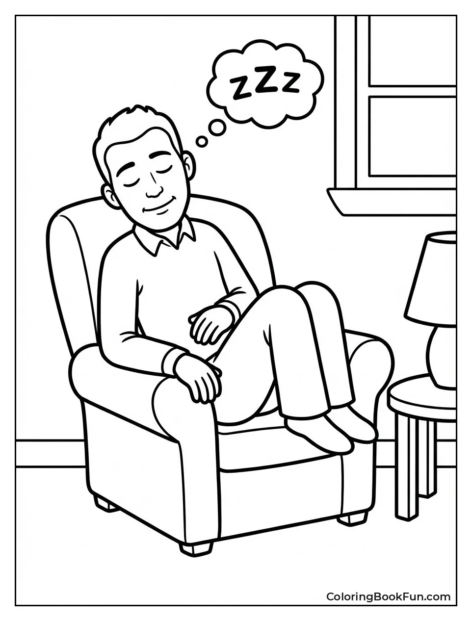 Jeff Sleeps in Chair