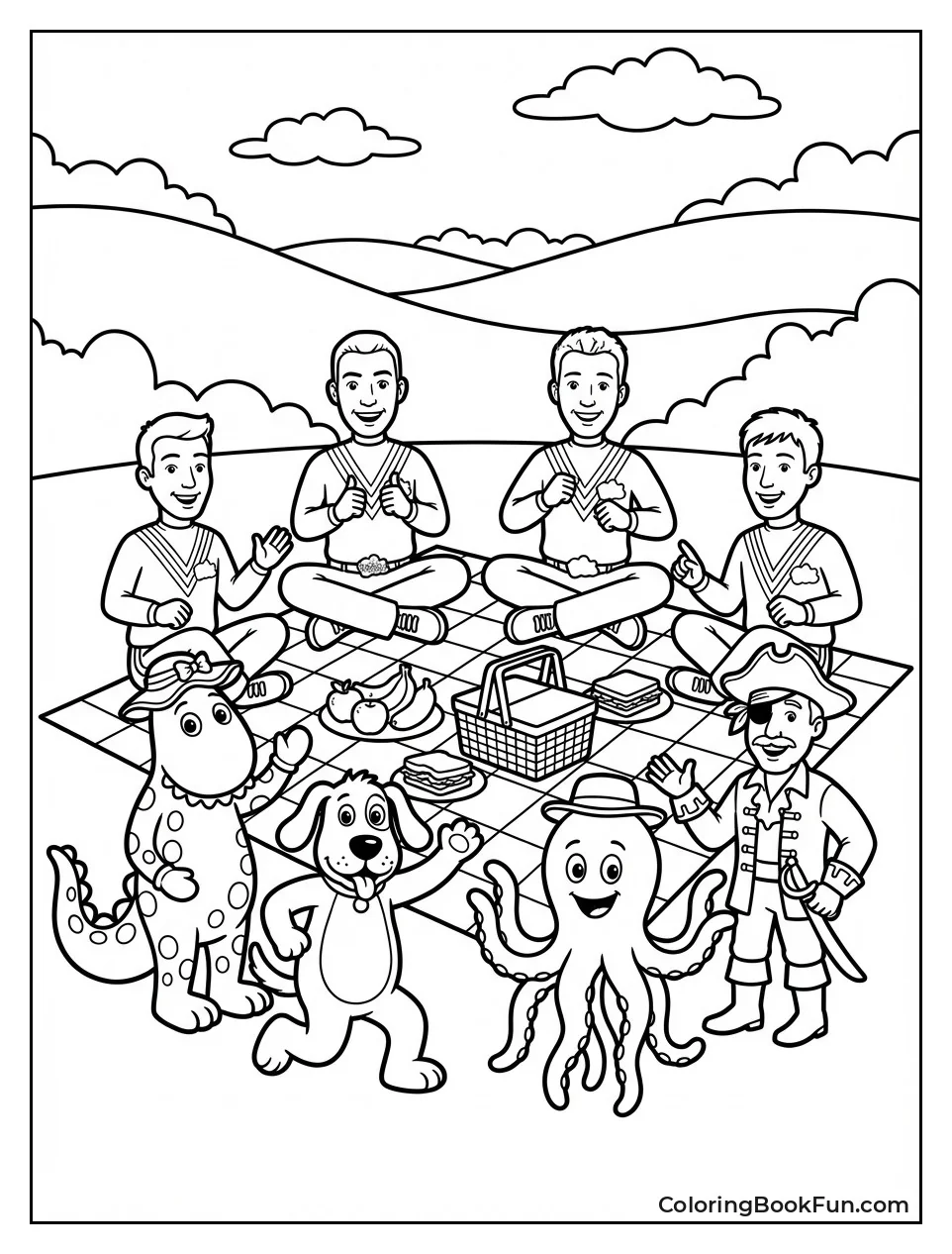 Friends Picnic on Blanket