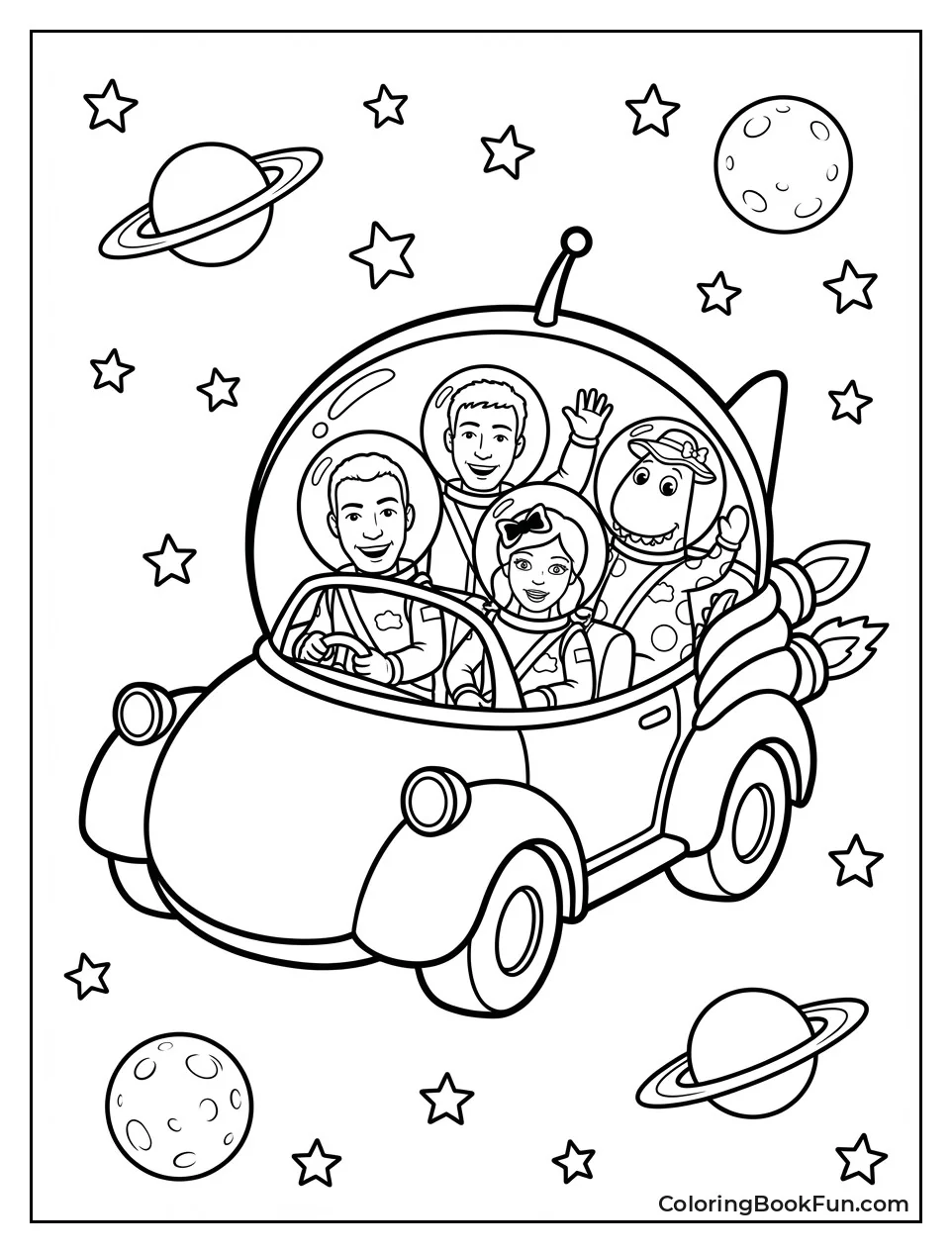 Wiggles Fly Spaceship Stars