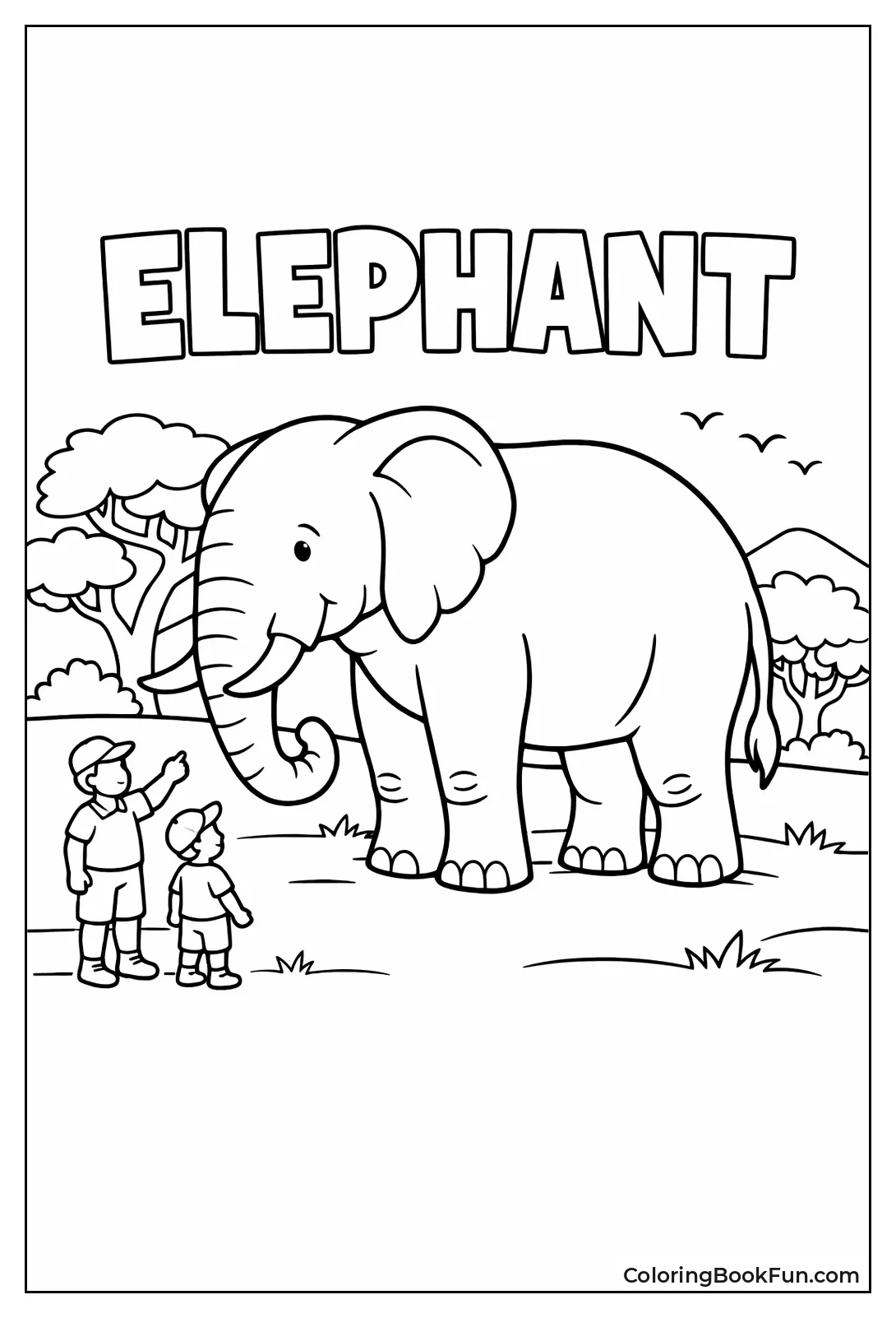 Giant Elephant Towers Over Trees