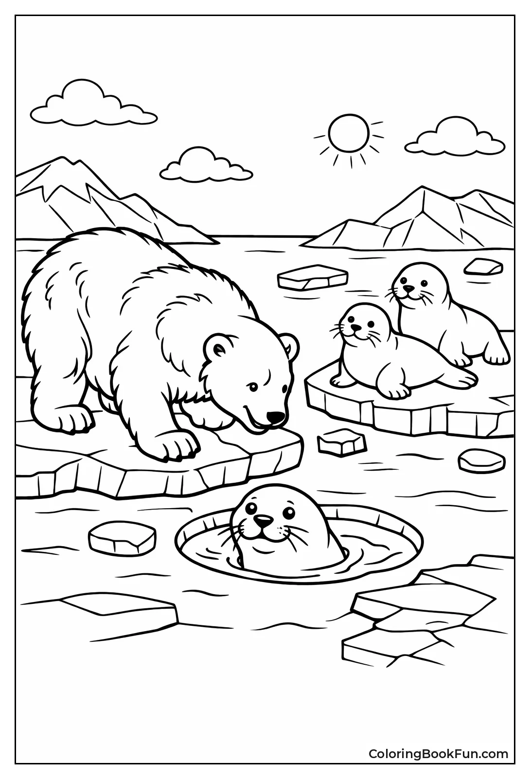 Polar Bear Hunts on Ice
