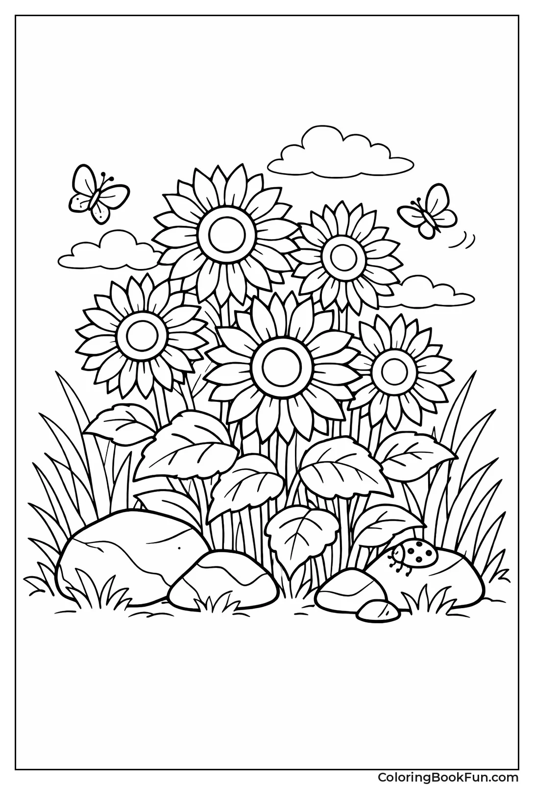 Wild Meadow Sunflower Cluster