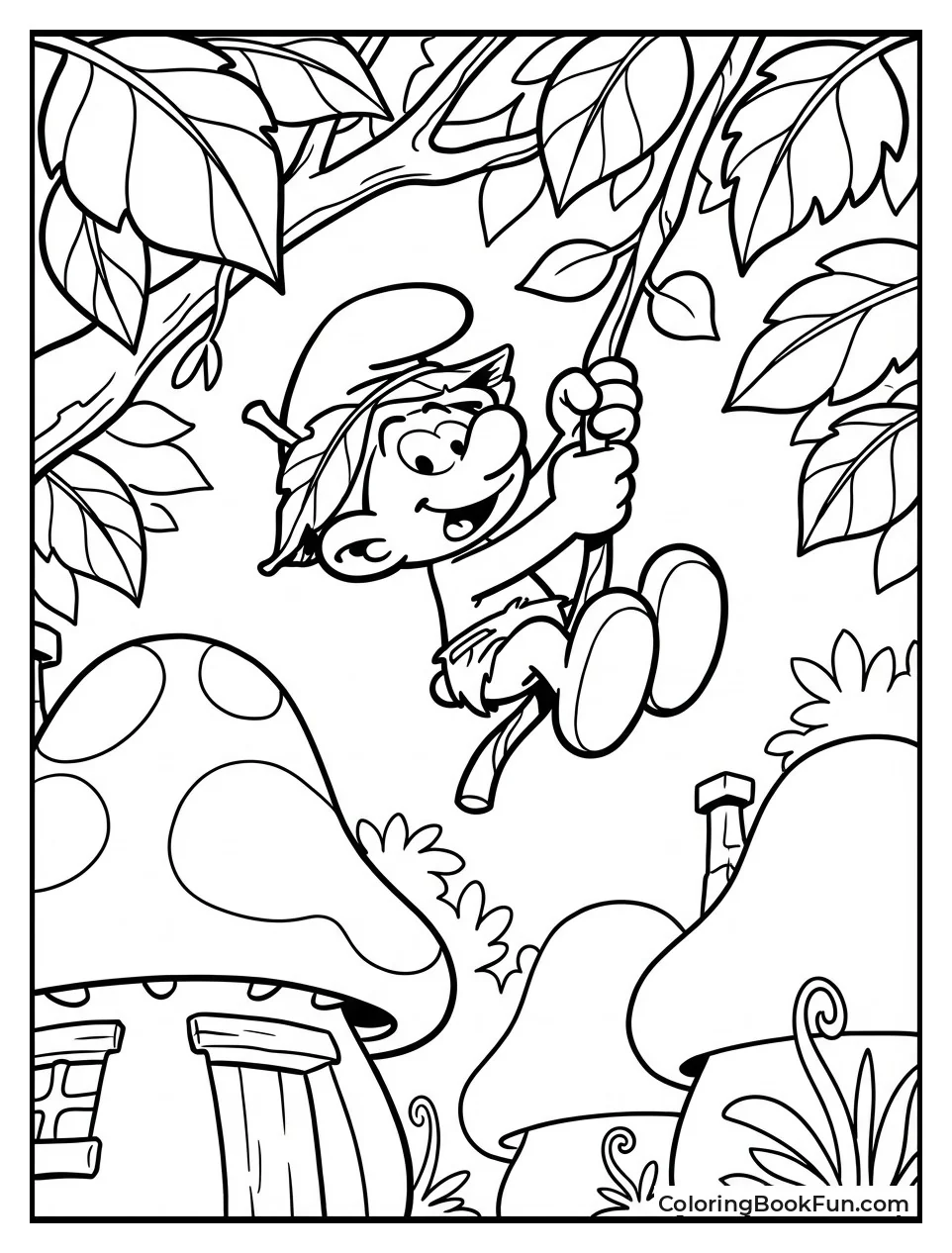 Wild Smurf Swings Vine