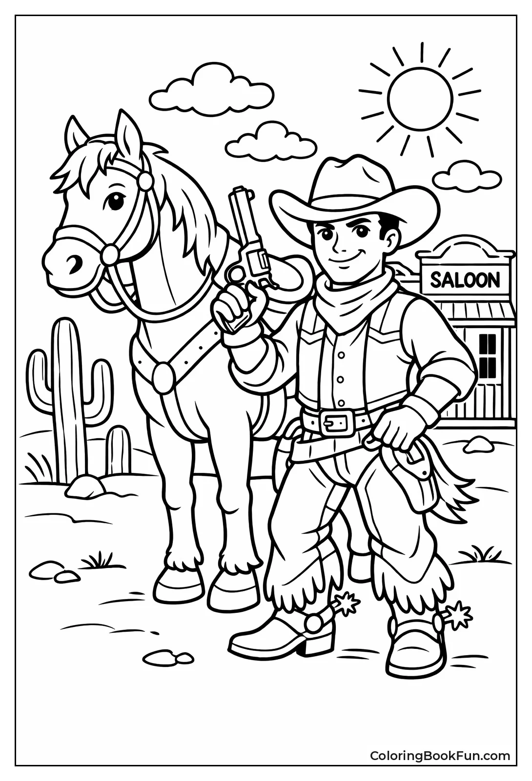 Rugged Cowboy with Lasso