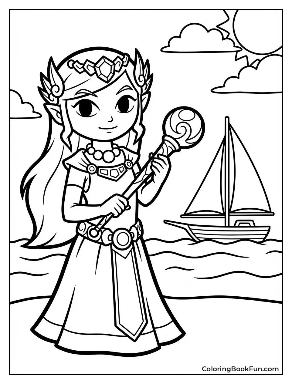 Zelda Holds Wind Wand