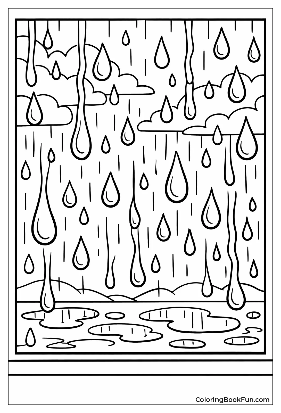 Raindrops Race down Window