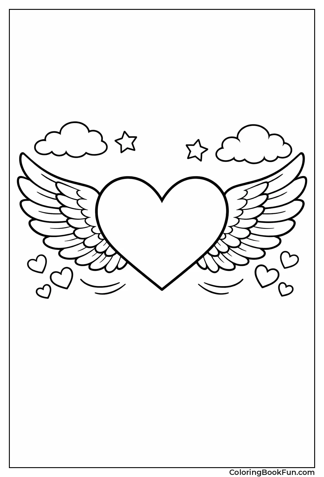 Angel Wings around Heart