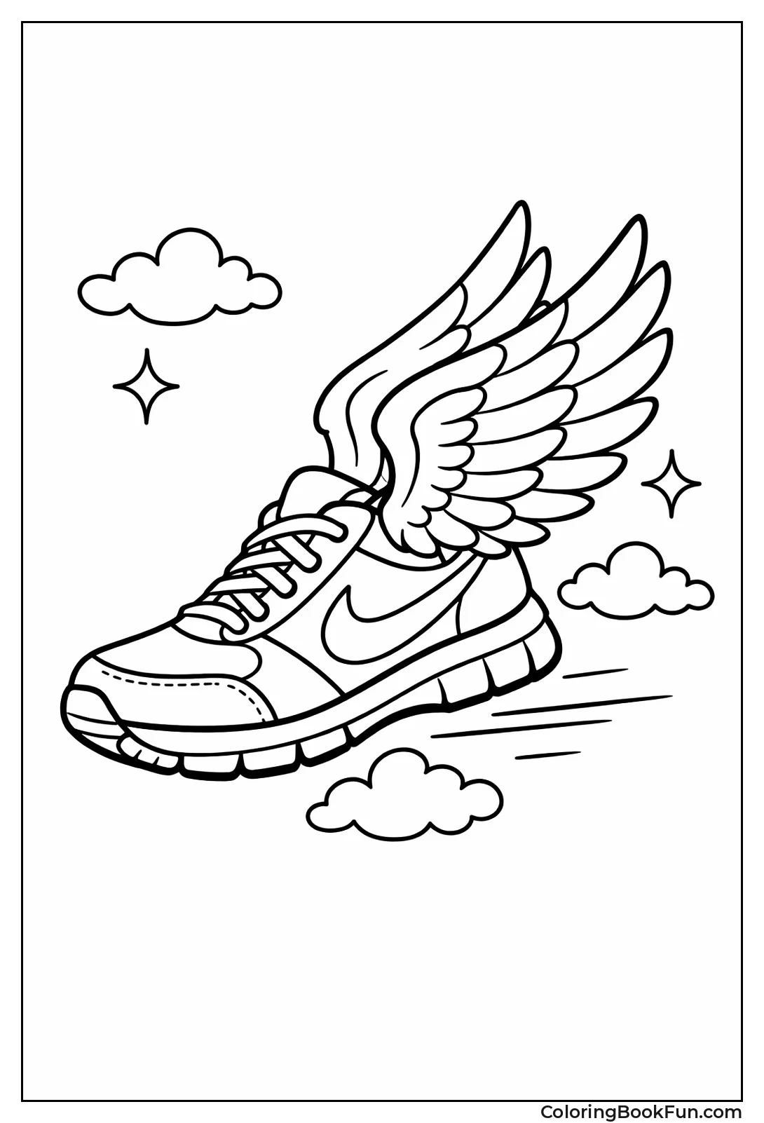 Winged Running Shoe