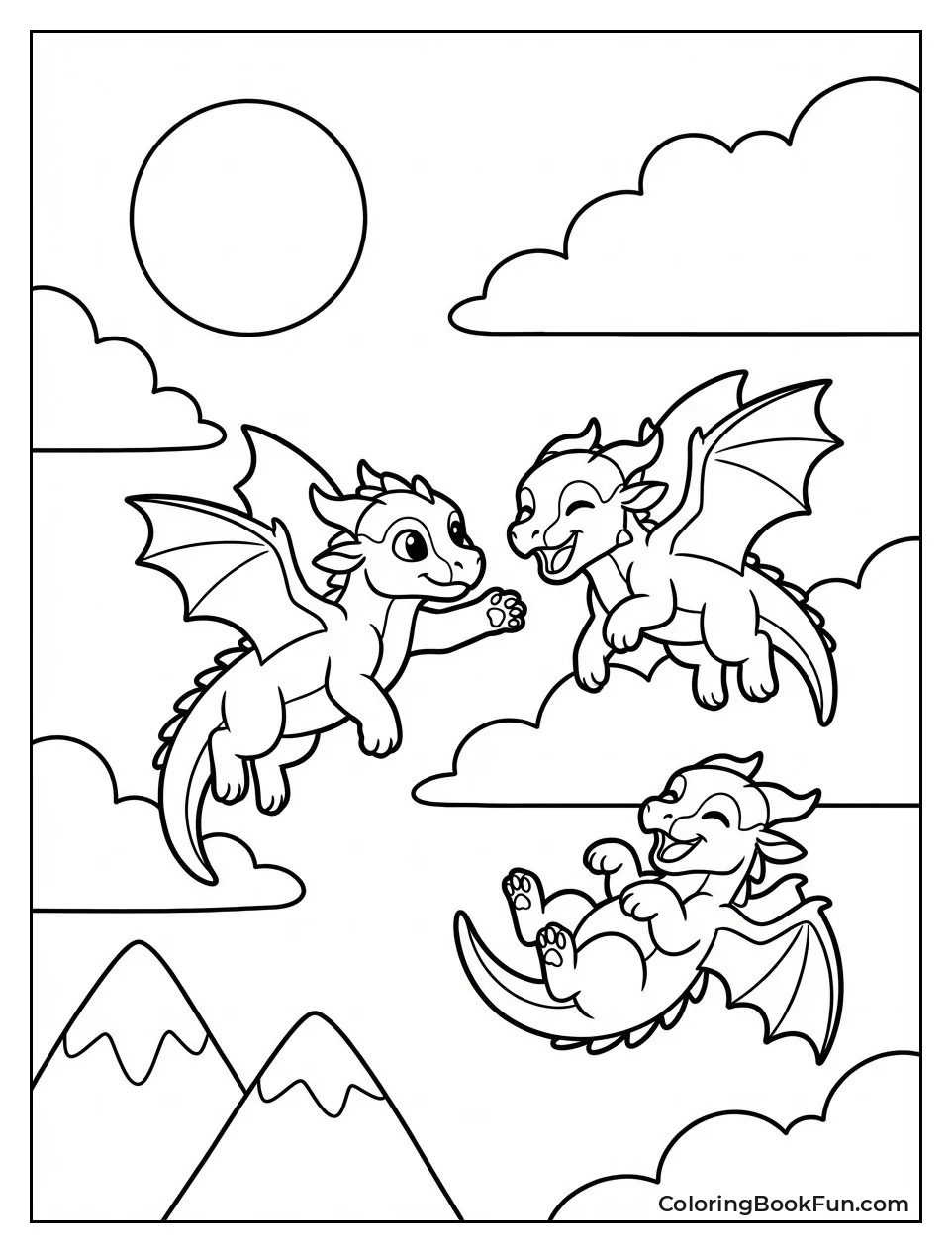 Dragonets Play Tag in Sky