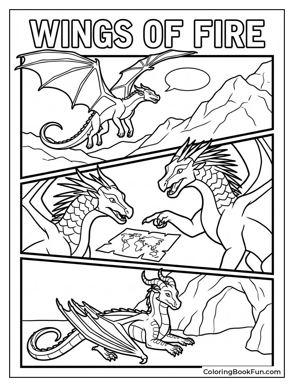 Dragons in Comic Panels