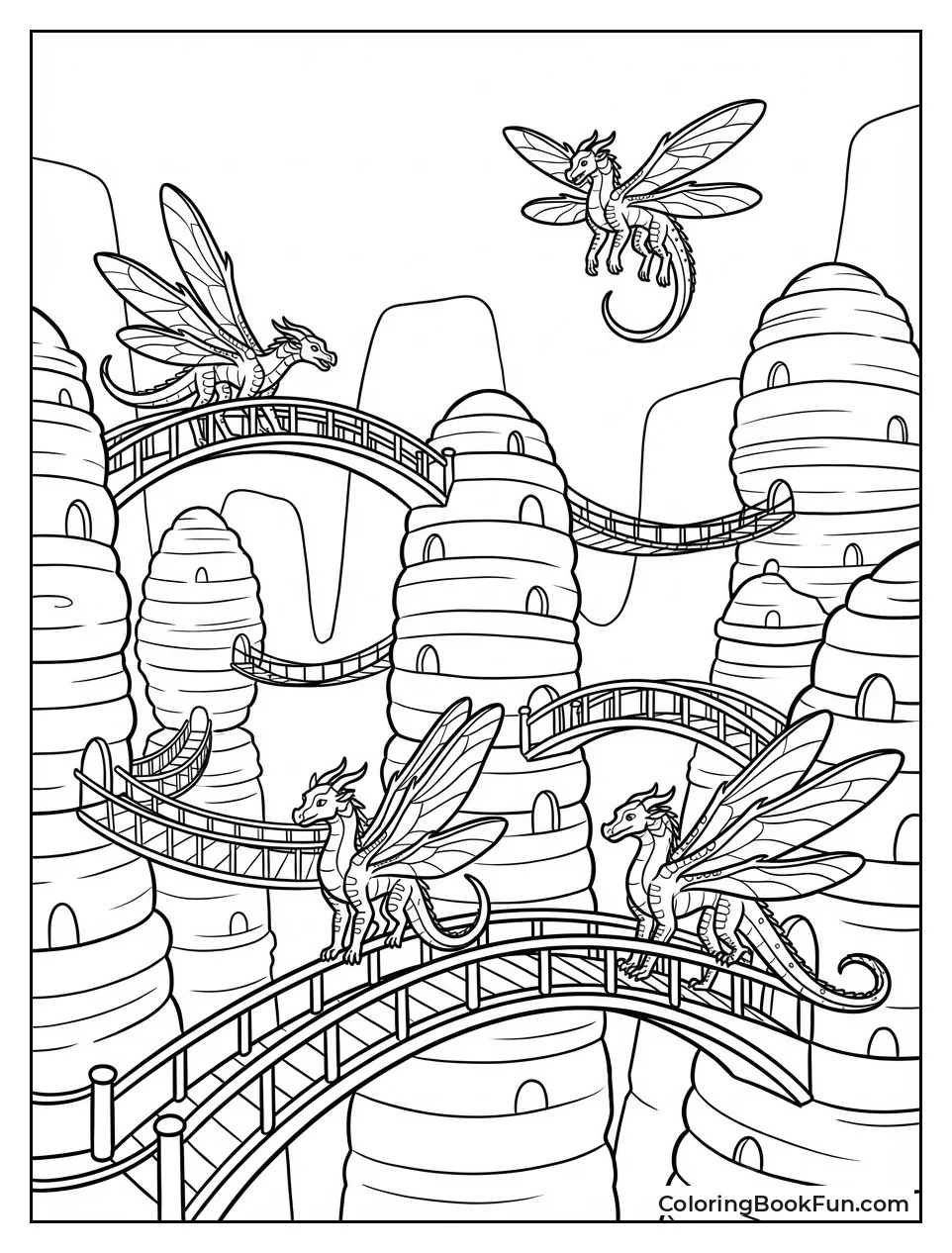 Busy HiveWing City Streets