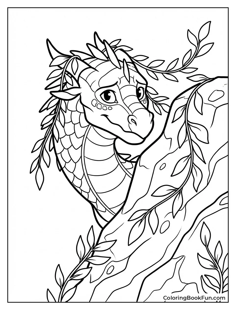 Turtle Peeks from Behind Rock