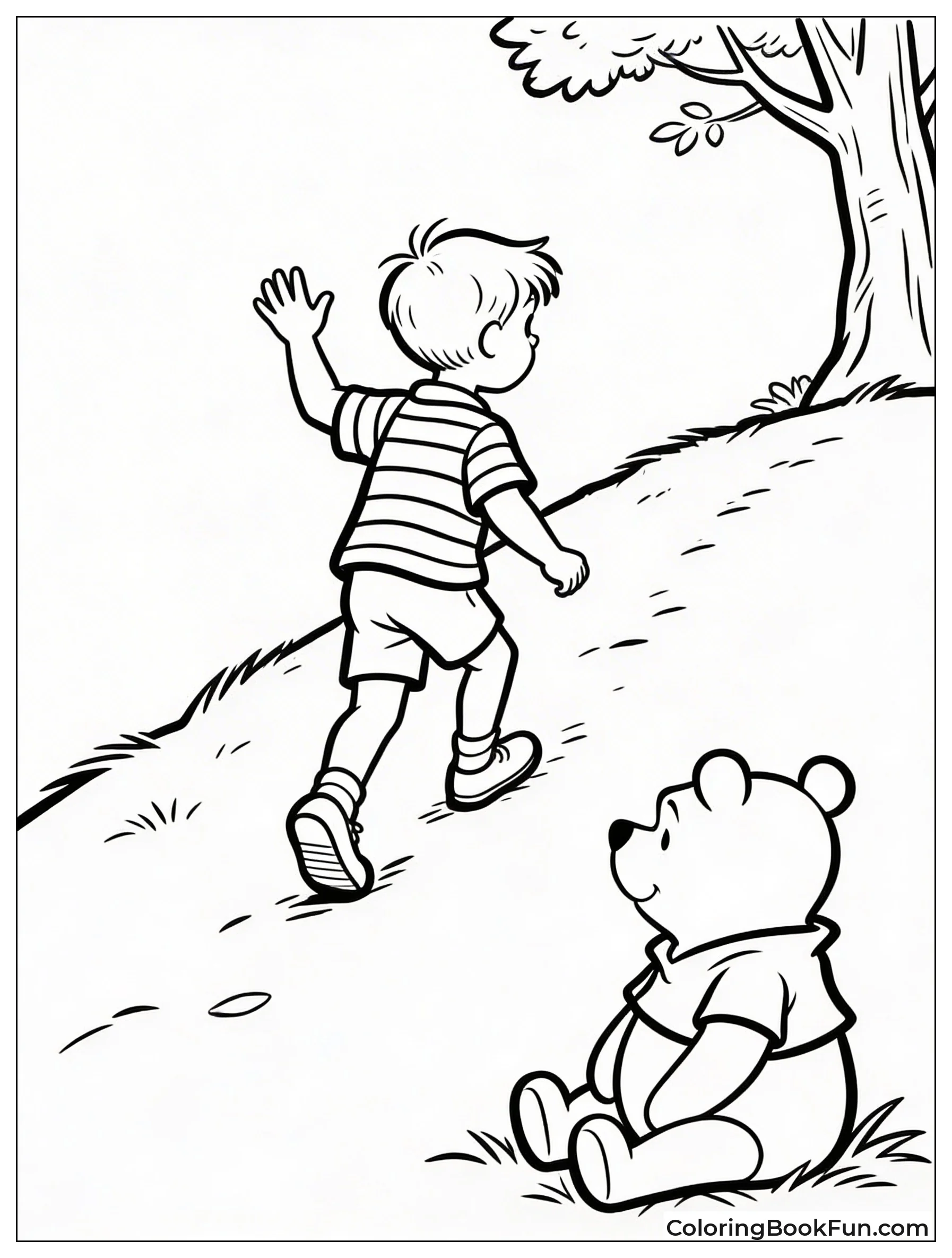 Christopher Robin Waves Goodbye