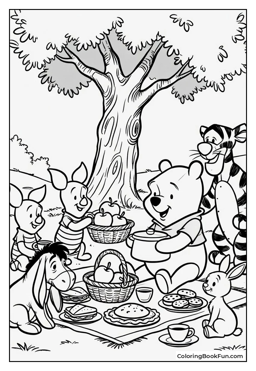 Friends Share Picnic Basket