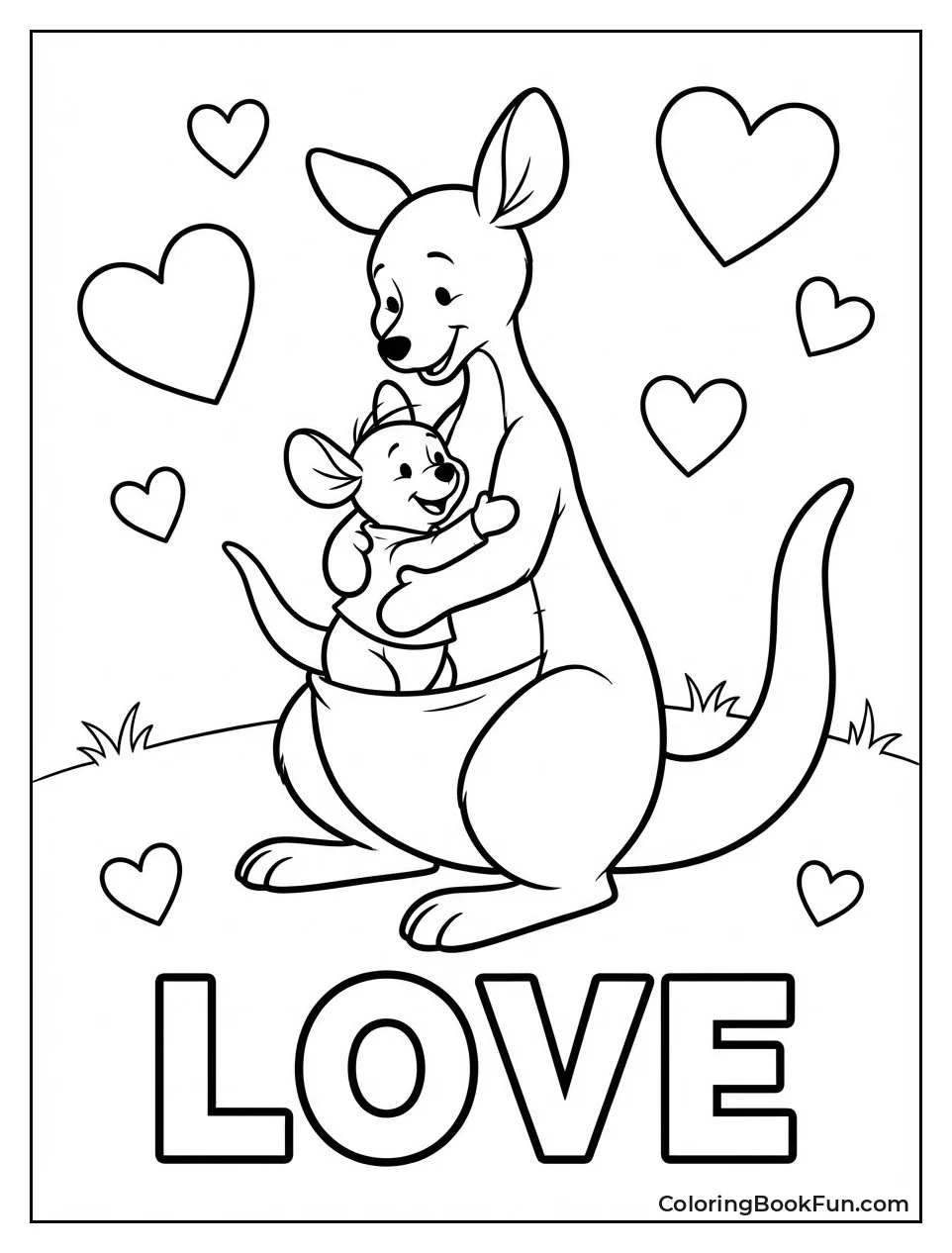 Kanga Hugs Little Roo