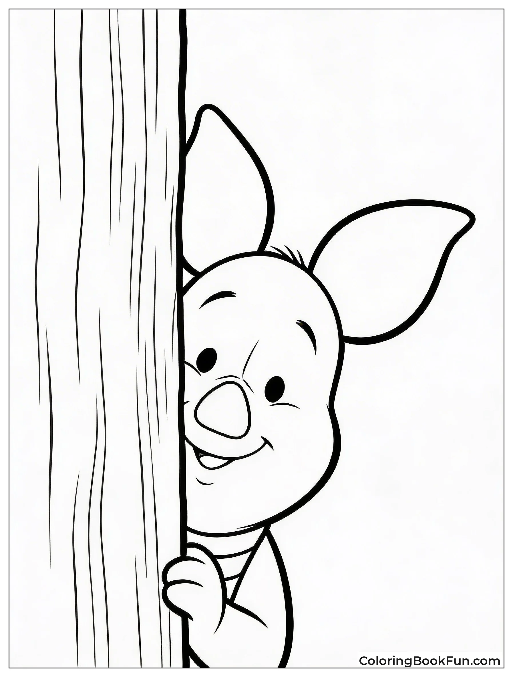 Piglet Peeks Out Shyly