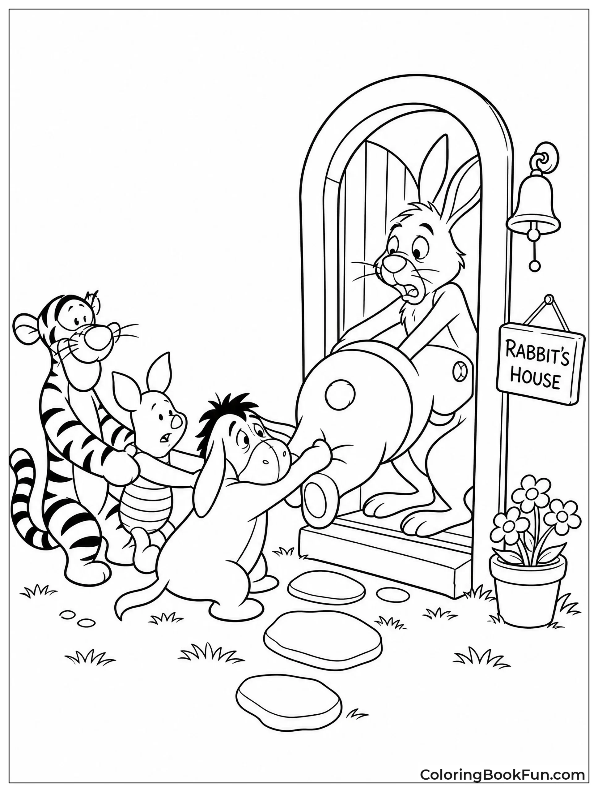 Pooh Stuck in Door