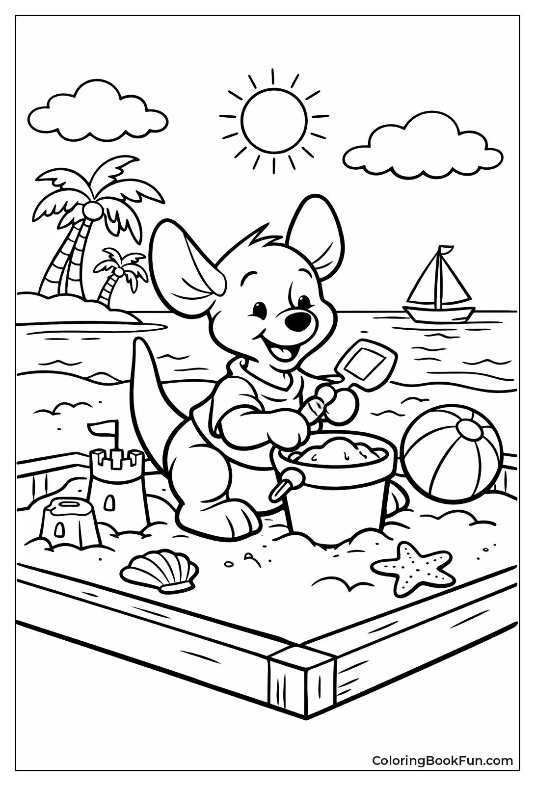 Roo Plays in Sand Pit