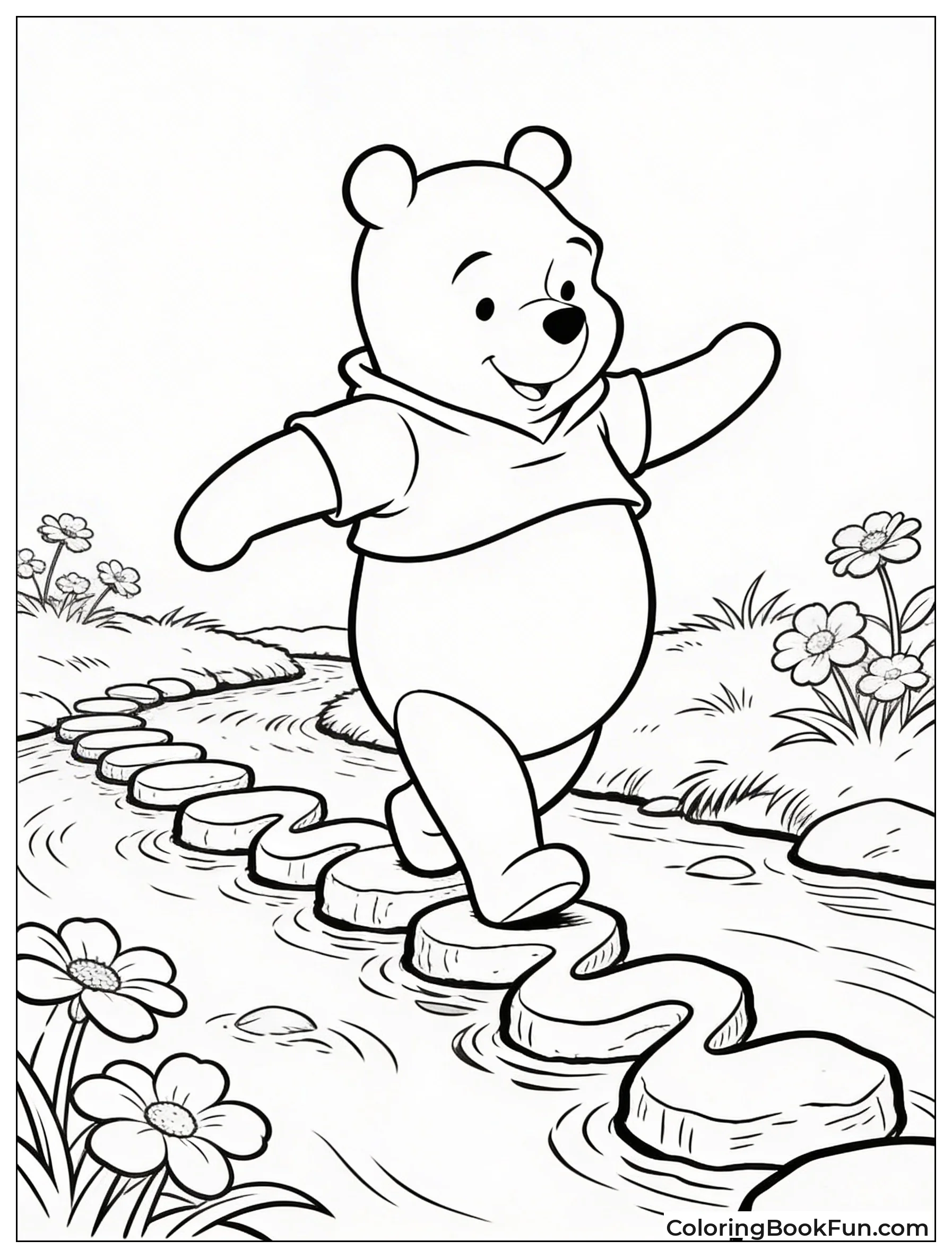 Stepping Stones across River