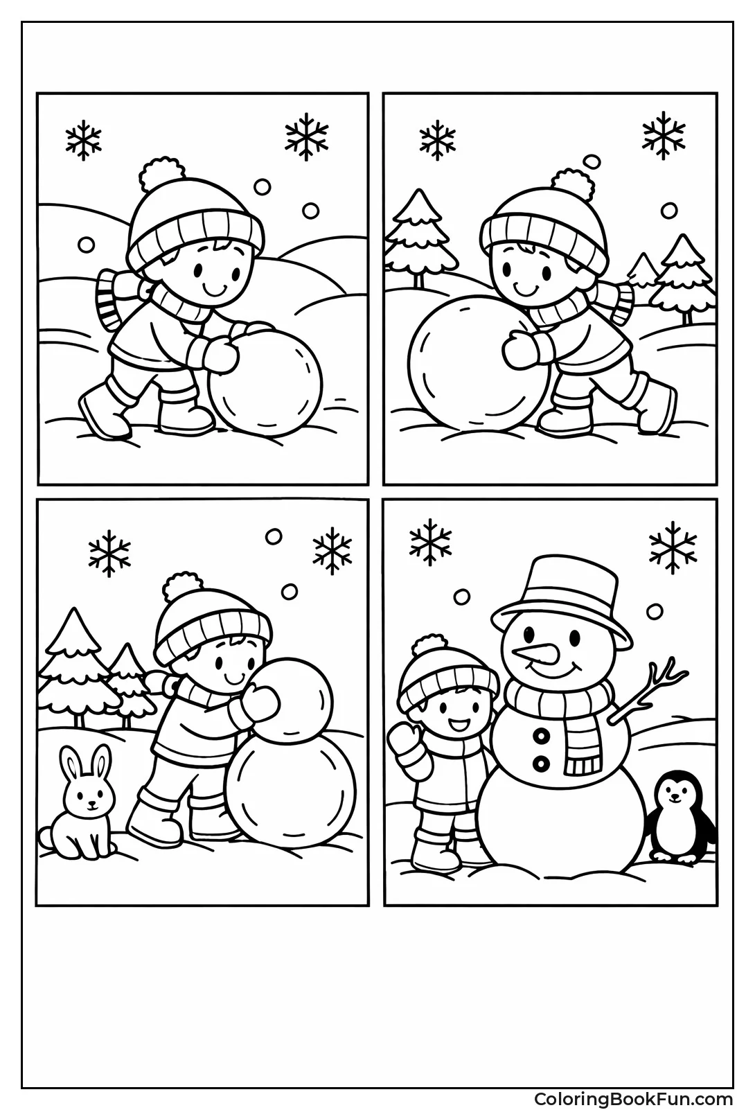 Building Snowman Steps