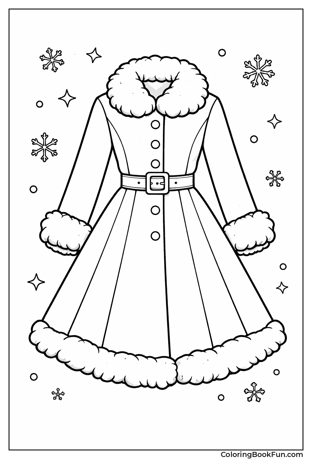 Fur Trimmed Coat Dress