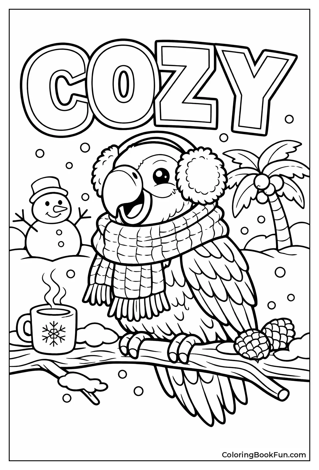 Parrot in Cozy Scarf