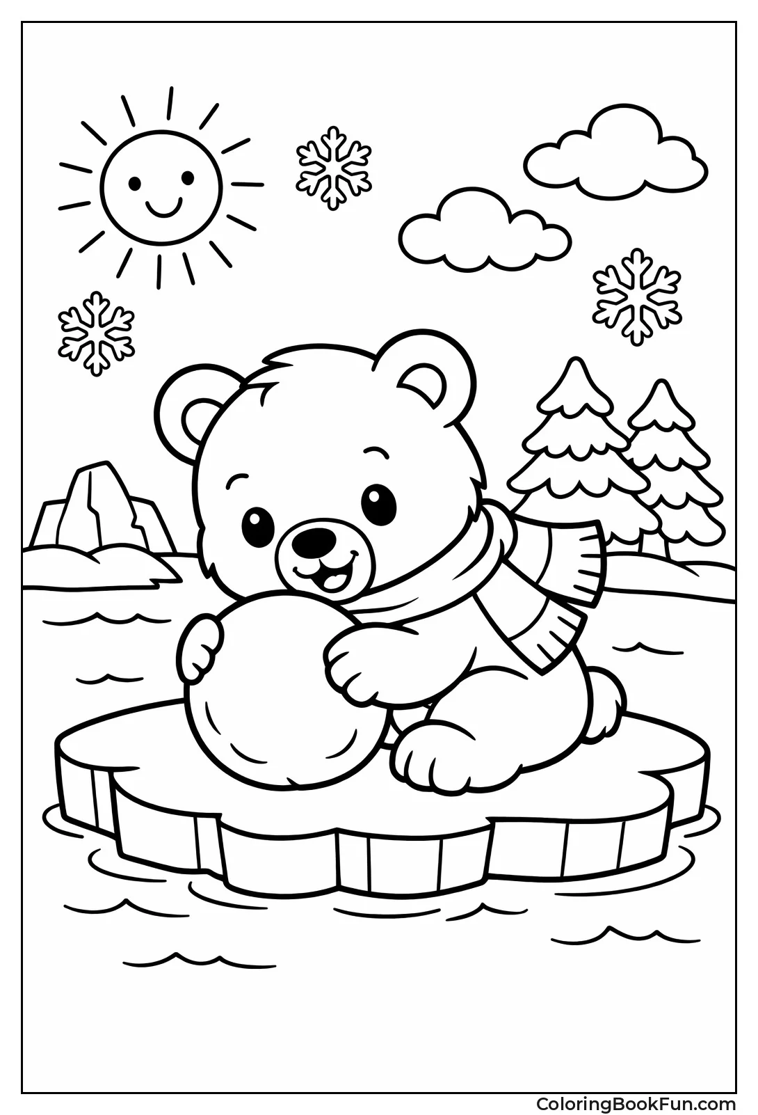 Polar Bear Cub Snowball