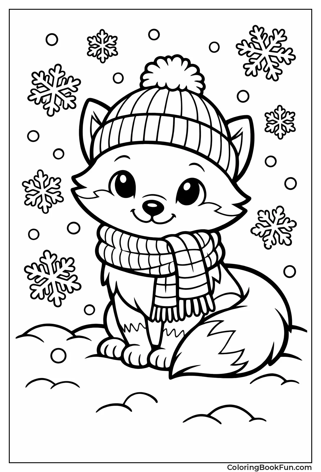 Fox in Winter Scarf