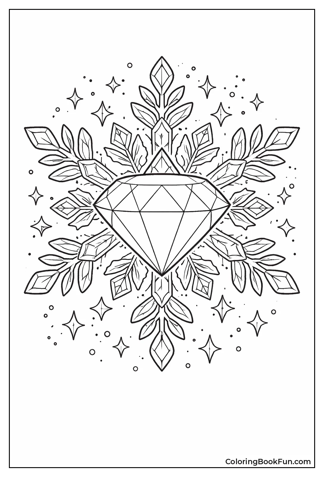Snowflake Shaped Diamond Design