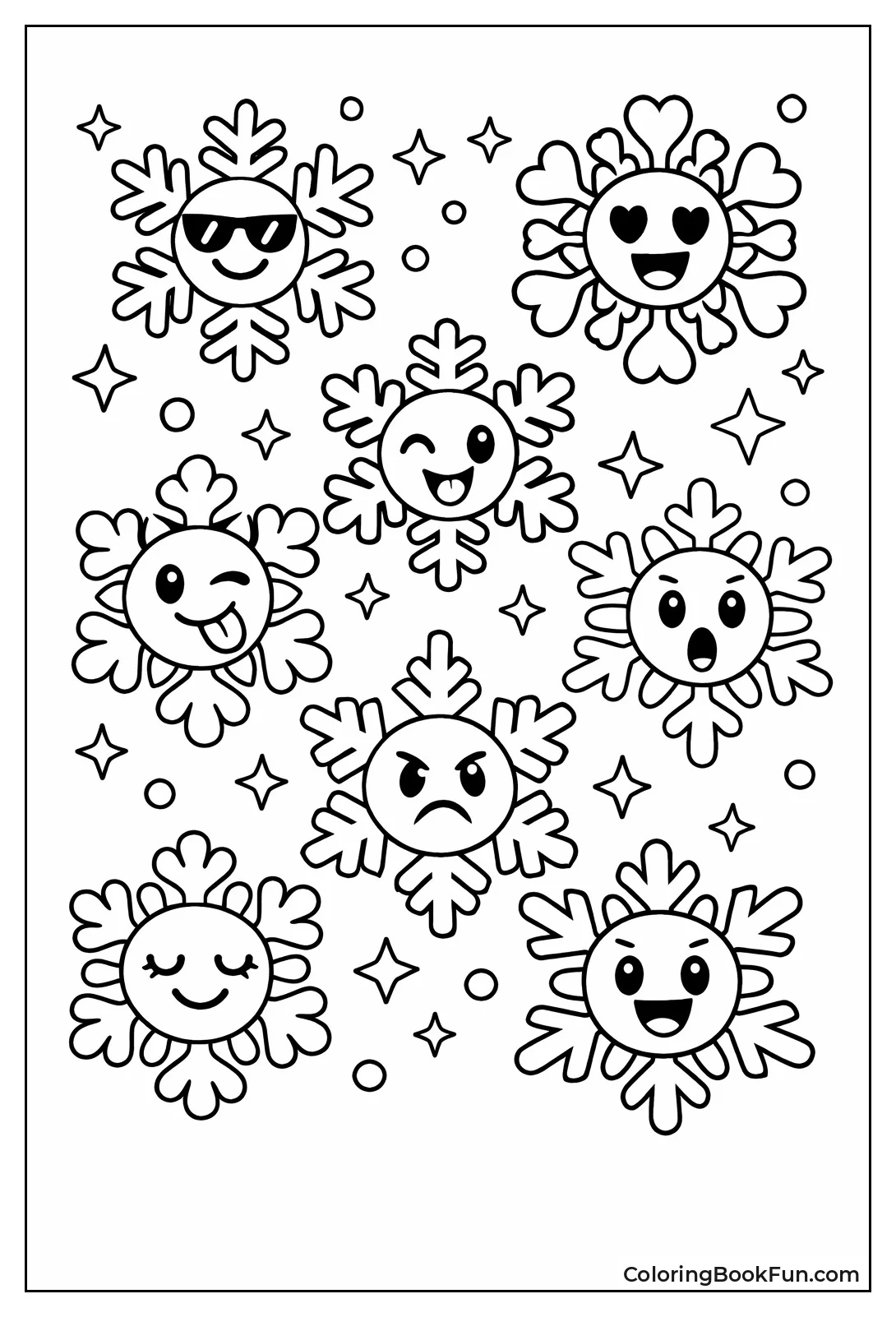 Snowflakes with Center Faces