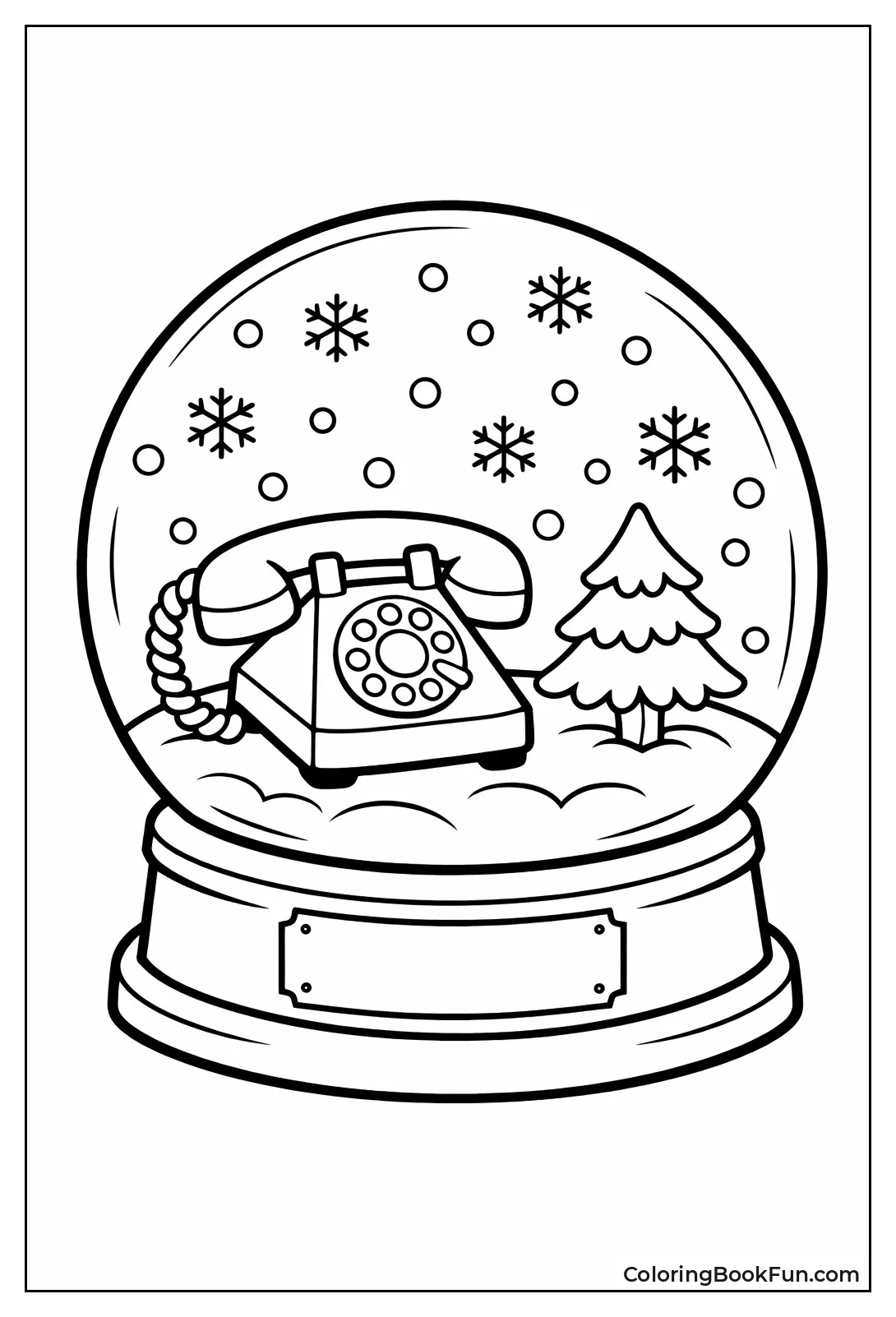 Phone in Snow Globe
