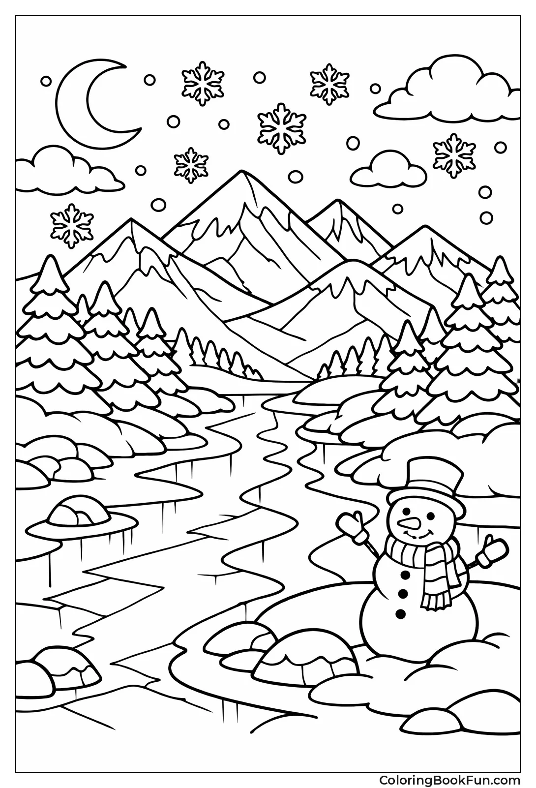 Snowy Peaks and Pines