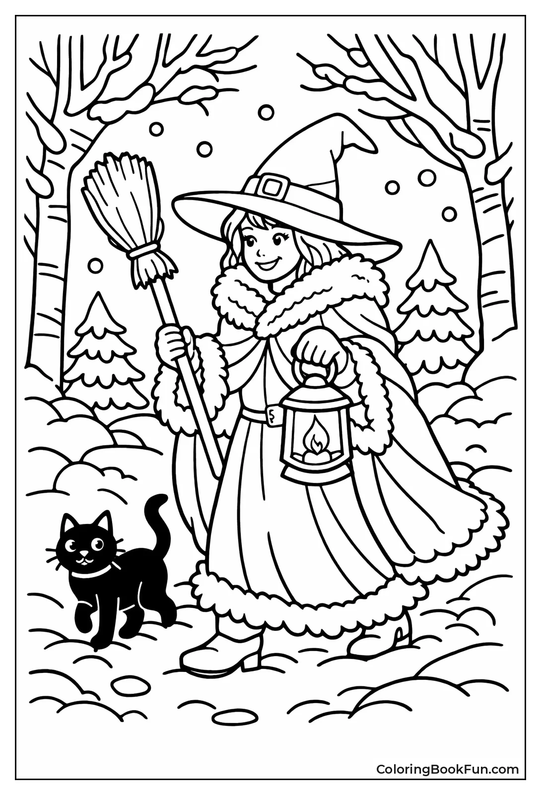 Winter Witch with Lantern