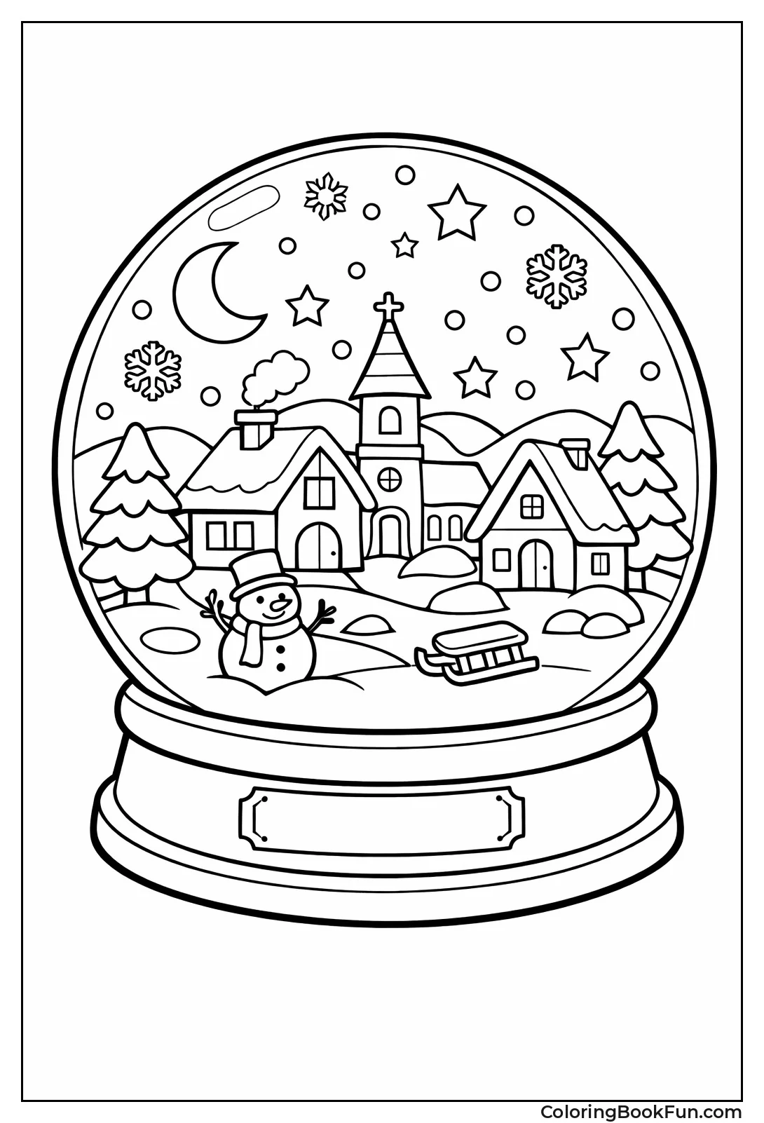 Village in Snow Globe