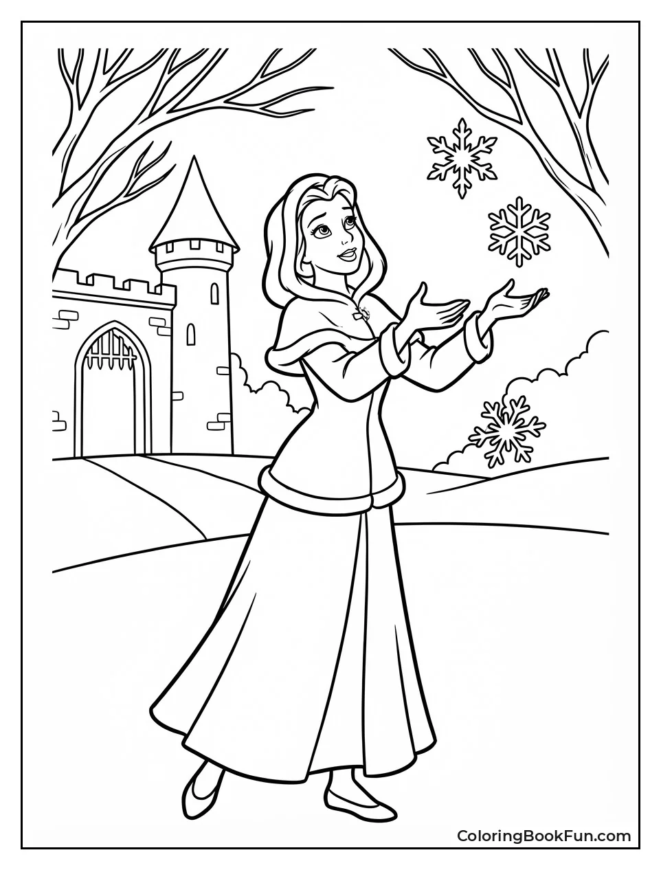 Belle Catches Falling Snowflakes