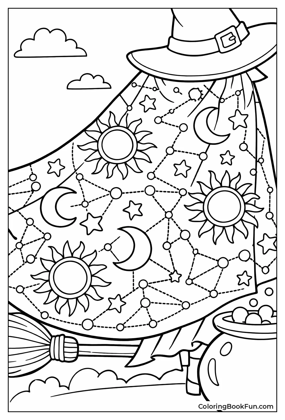 Starry Celestial Witch Cape