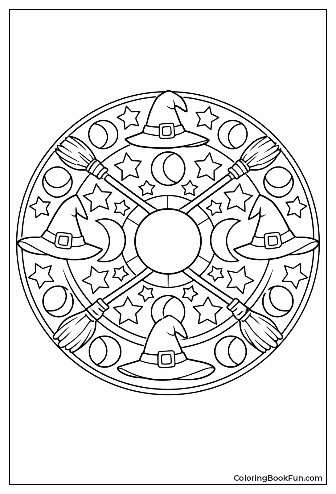 Witch Hat Mandala Design