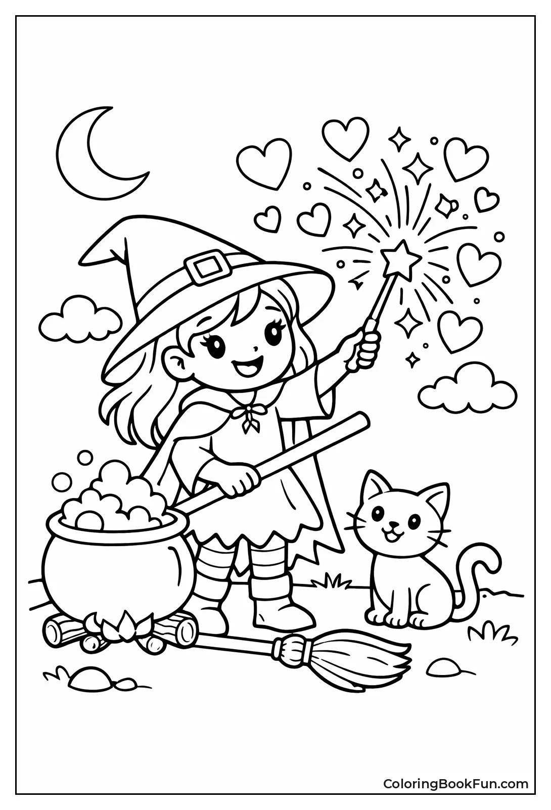 Witch Waving Magic Wand