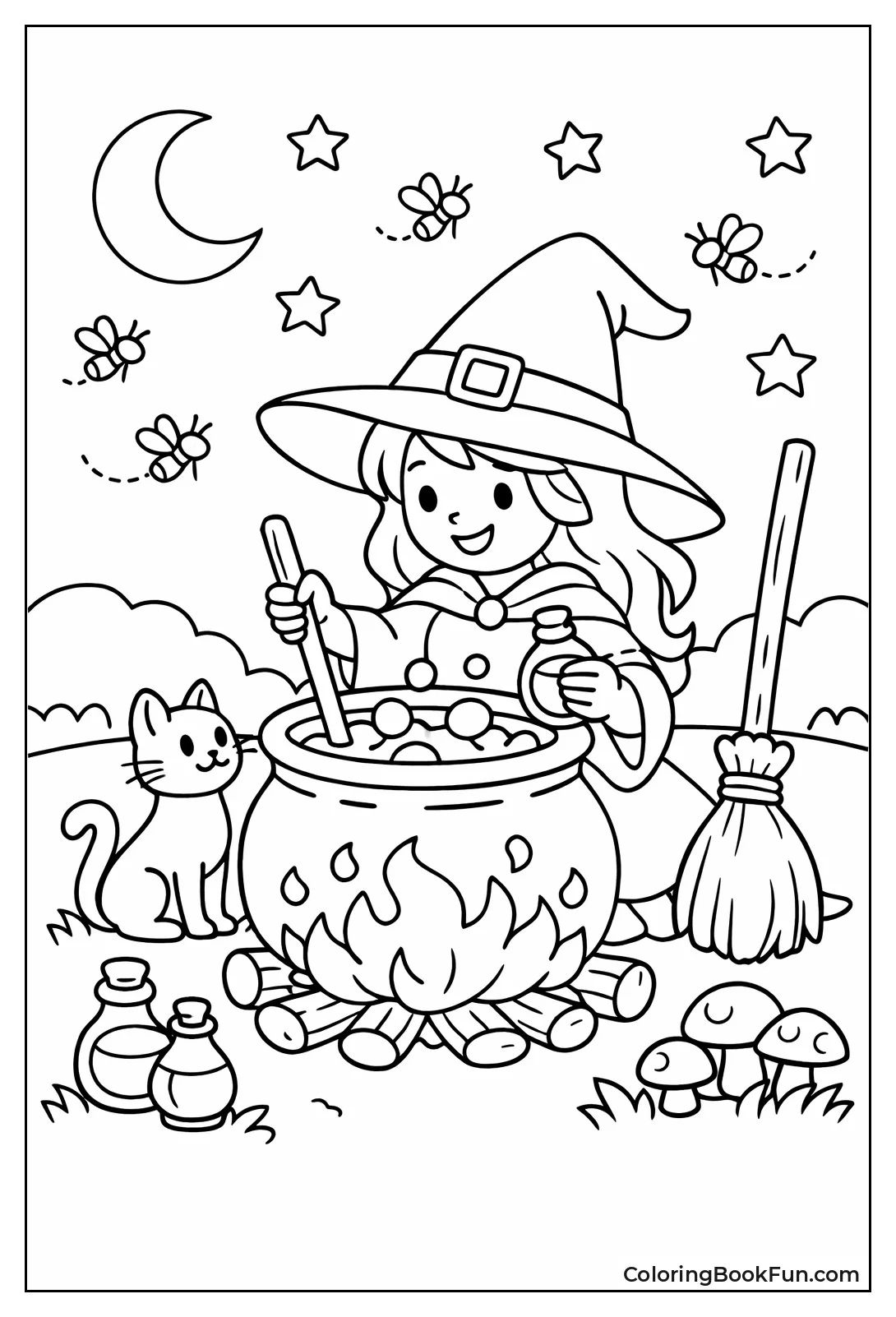 Witch Brewing Night Potion