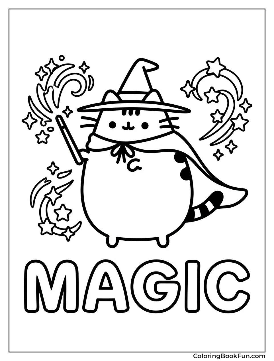 Wizard Pusheen Casting Spells