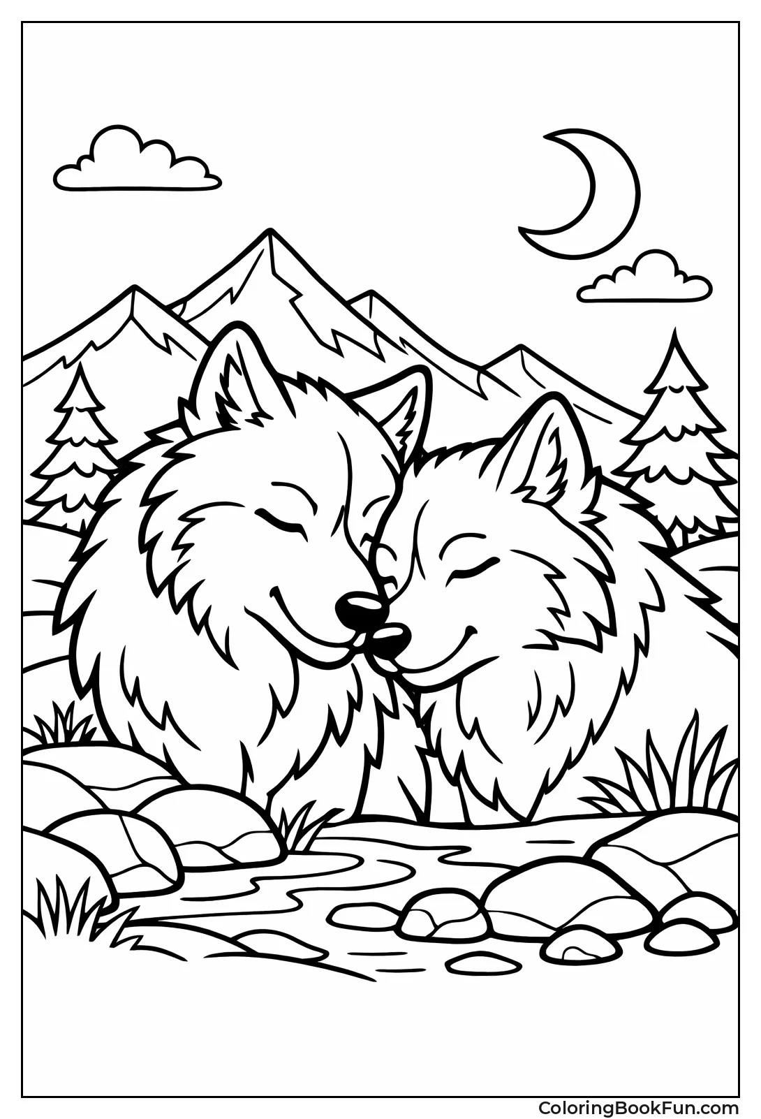 Alpha Pair Nuzzling Faces