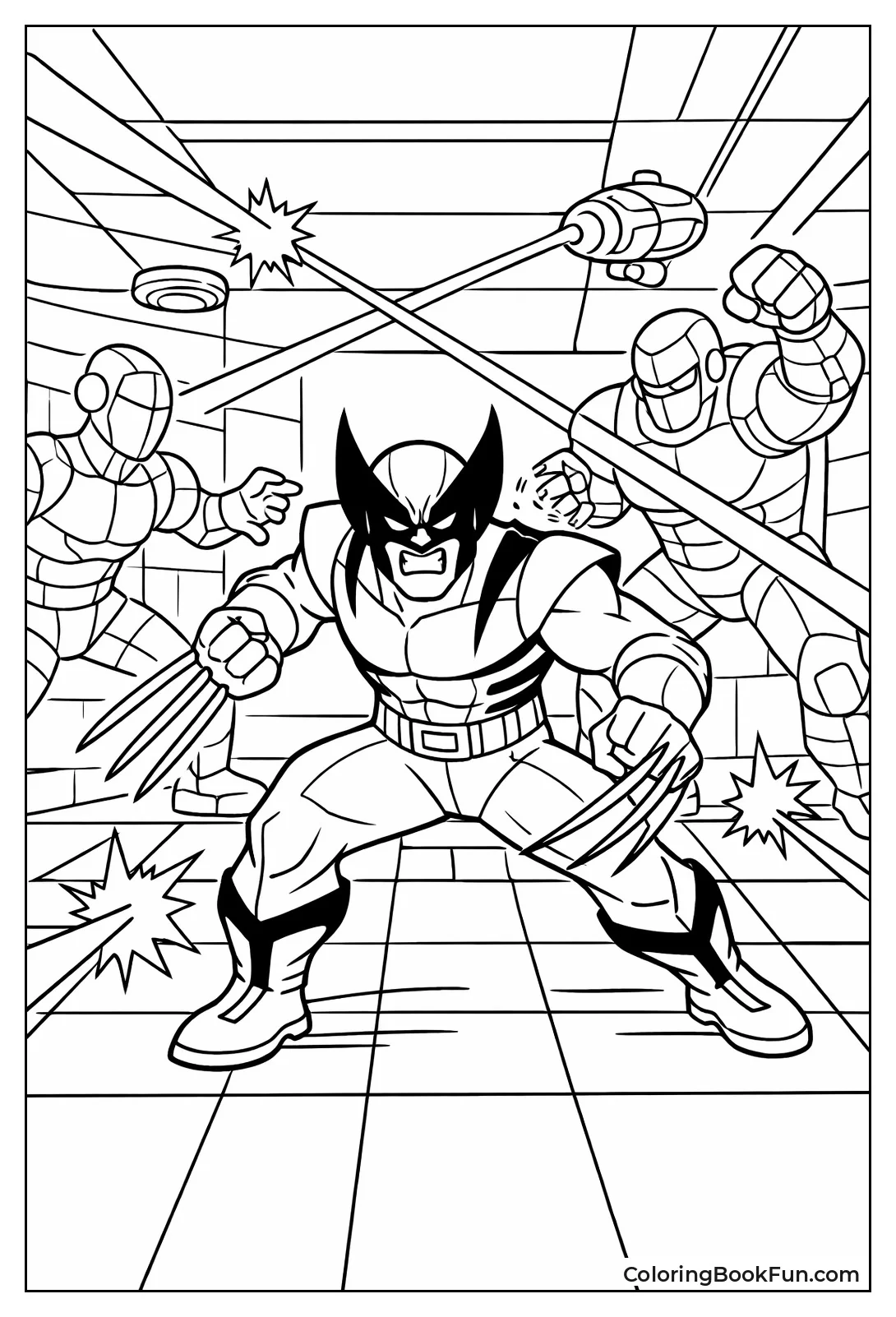 Wolverine Dodges Danger Room Lasers