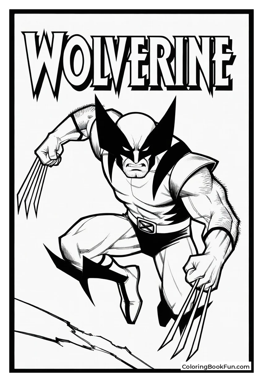 Wolverine Leaps with Claws Ready