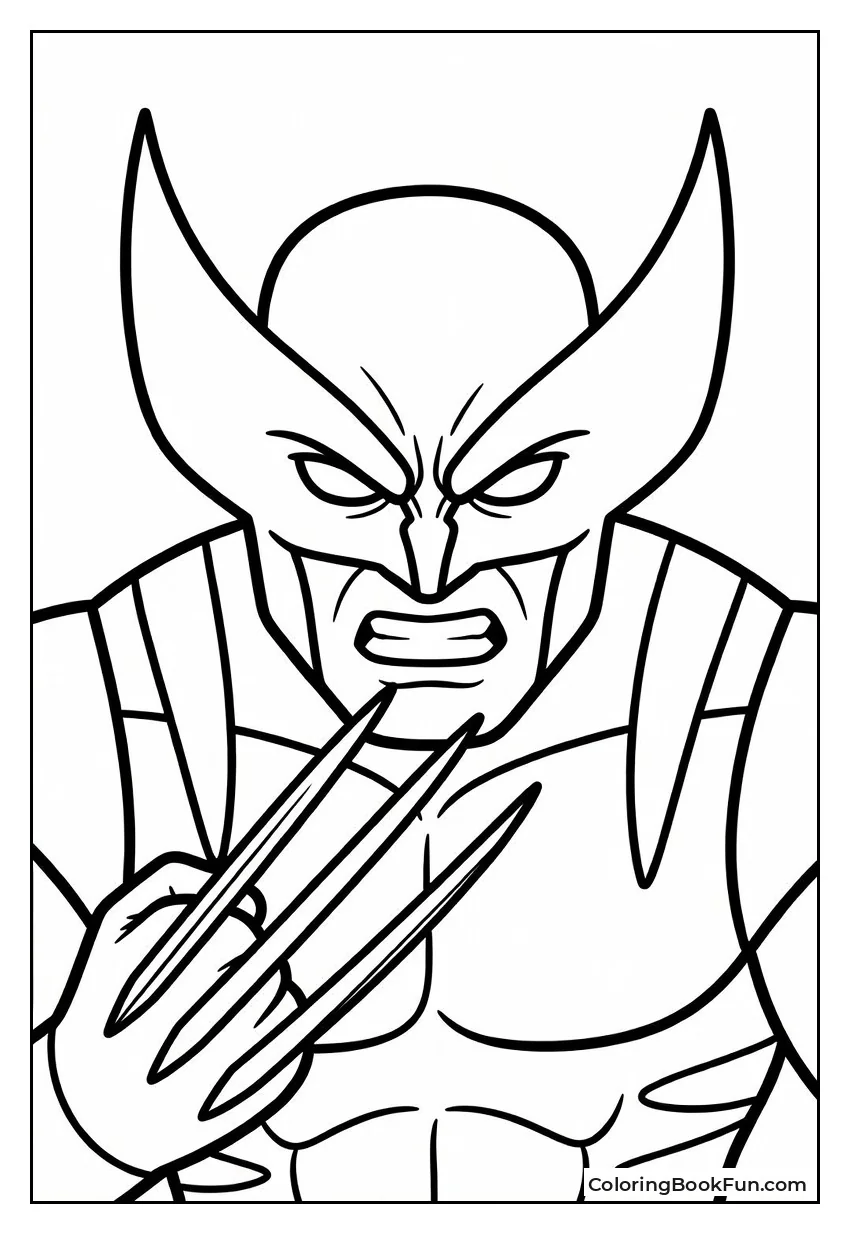 Fierce Wolverine Portrait Snarls