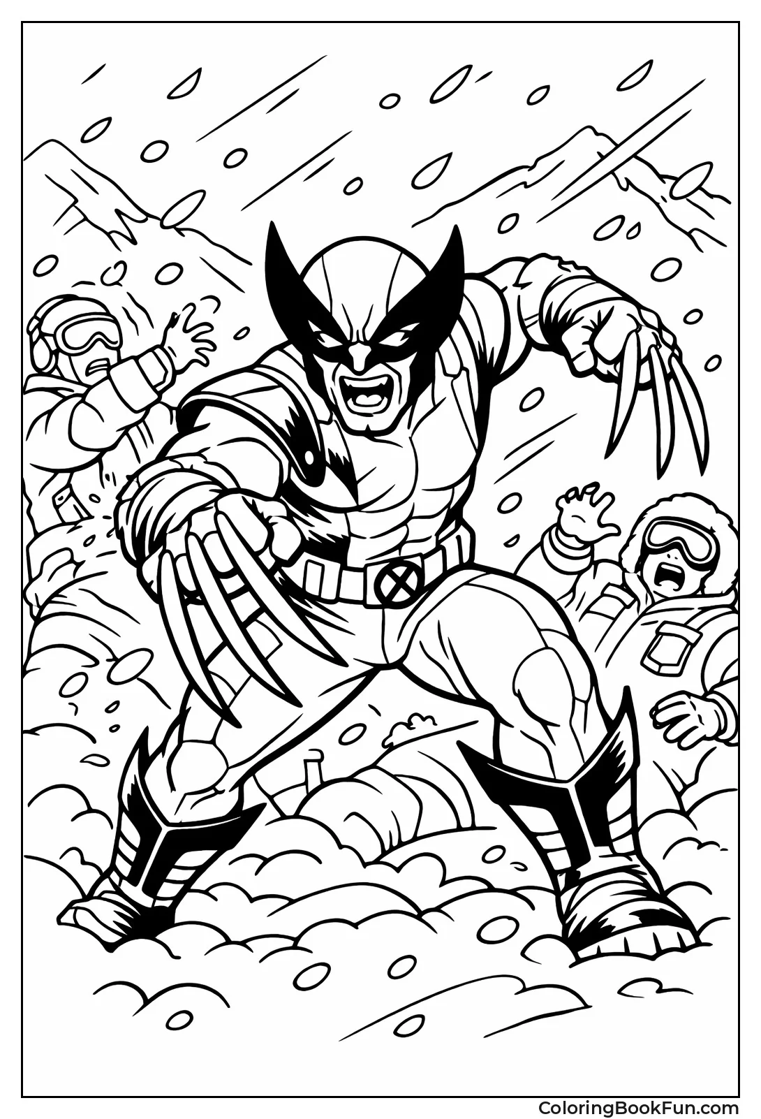Wolverine Battles in Blizzard